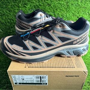 Size 9.5 - Salomon XT-6 Portabella Pewter Black New DS Hiking Shoes Outdoors